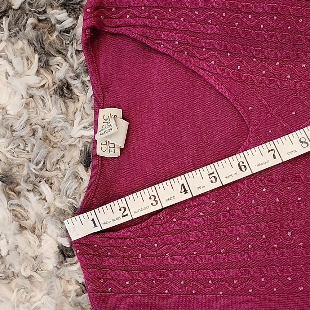 Classic Elements Acrylic Solid Sweaters For Women… - image 8